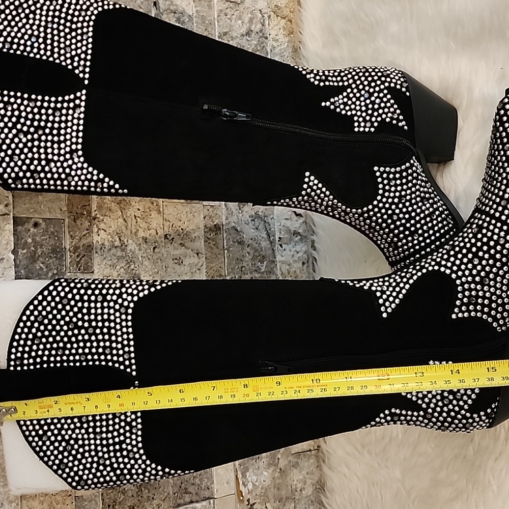 Matisse Dumplin  Black and Silver Women's Cowboy Boots Brand New - Picture 10 of 14